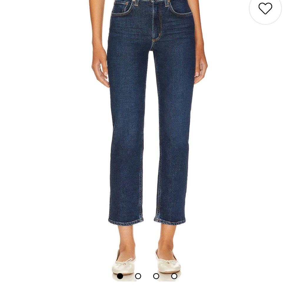 AGOLDE Kye Mid Rise Straight Crop in Song